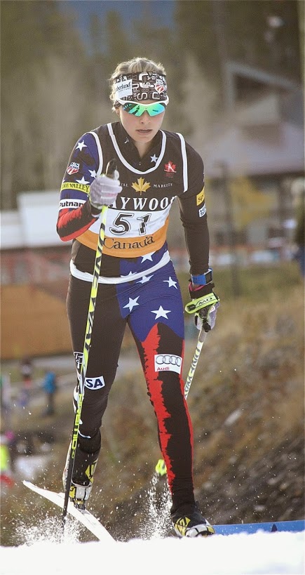 In 5th place, US Ski Team  Jessica Diggins (photo: Angus Cockney_1